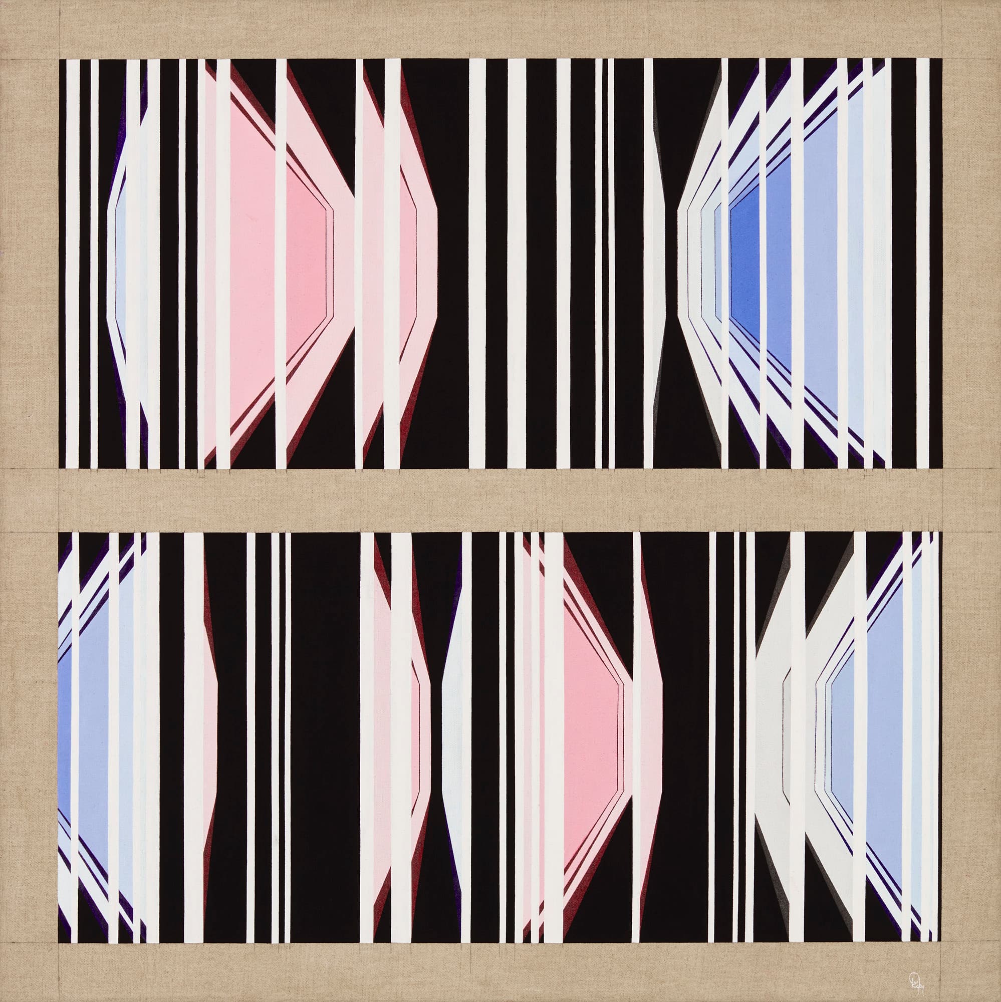 Genetic Library II, 2023, Oil on linen, 80×80cmPhotographed by Lenka Rayn H